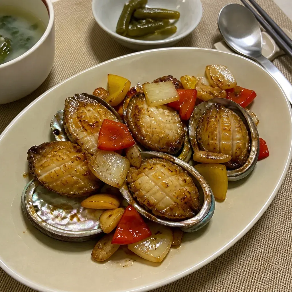 アワビ粥&アワビのバター焼き