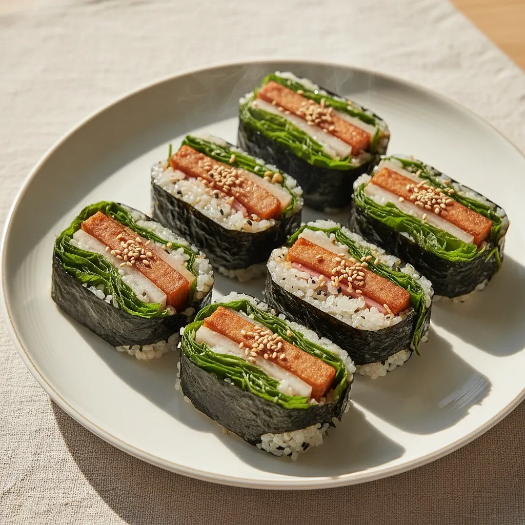 折りたたみキンパ:エゴマの葉の漬物がポイント