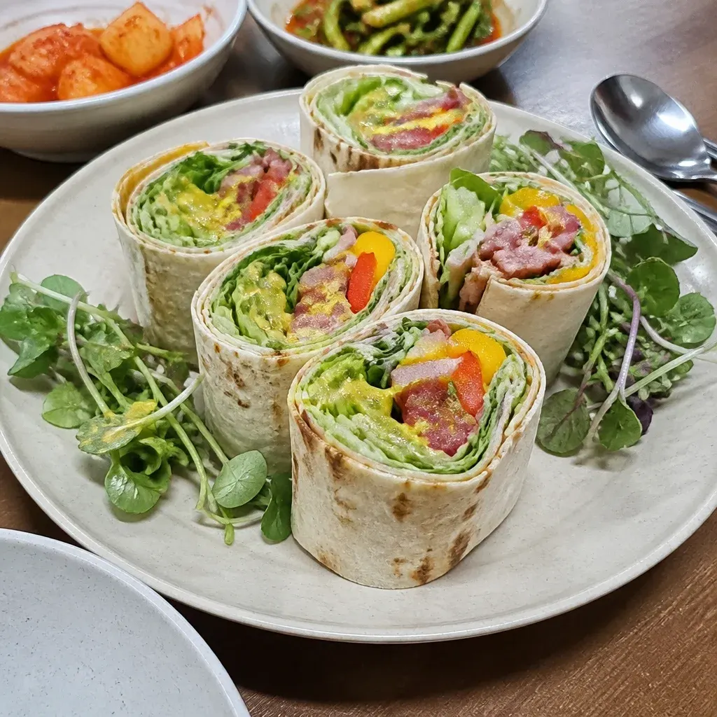 タルタルソースのフィッシュカツ トルティーヤ 野菜巻き