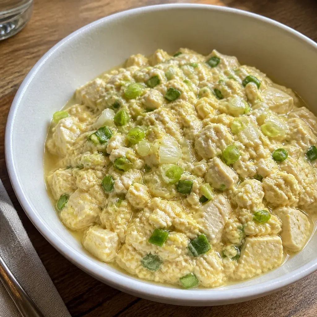 豆腐と卵の蒸し物