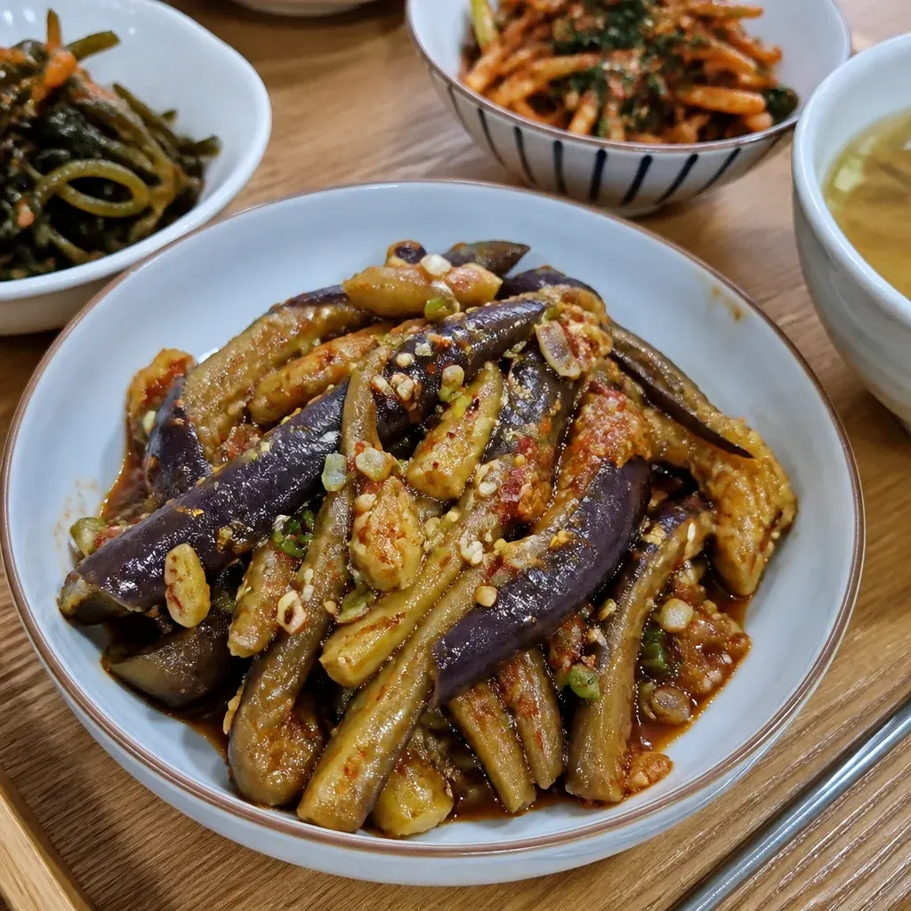 電子レンジで簡単に作ったナスの和え物
