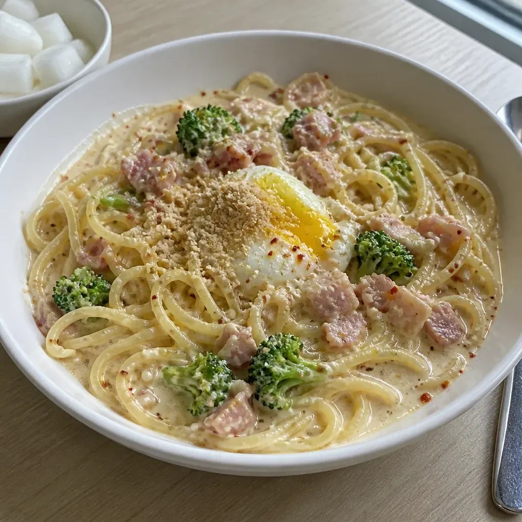 アワビとテナガダコのシーフードパスタ