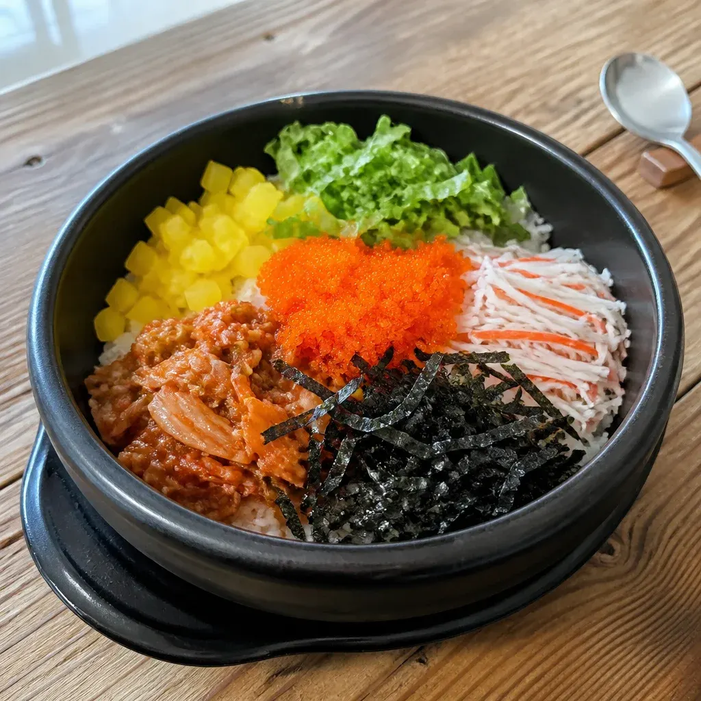 アワビの中腸とトビウオの卵ご飯