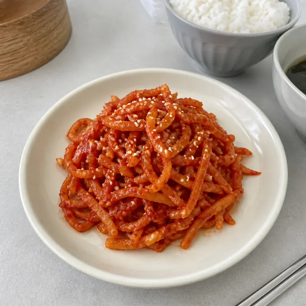 コリコリ大根の乾物和え(干し野菜のエゴマの葉和え)